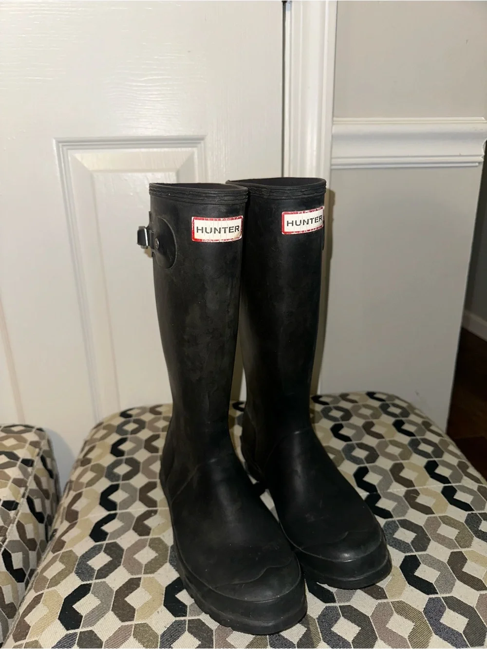 Hunter Black Tall Rain Boots